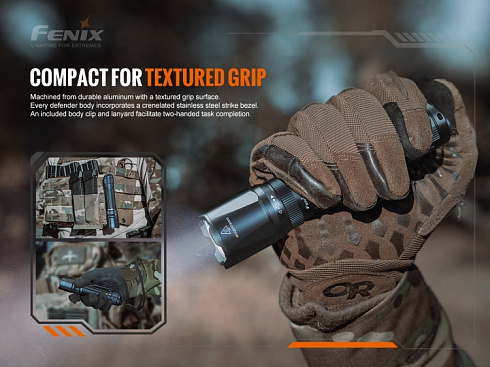 Фонарь Fenix TK20R V2.0 + сигнальный жезл AOT-M (SFT70, ANSI 3000 лм, 21700)