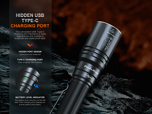 Фонарь Fenix HT30R (Белый лазер 10W, 500 lm, 21700)