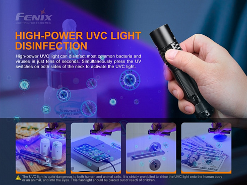 Фонарь Fenix LD32 UVC (XPH35, 1200 лм, 18650/CR123A)