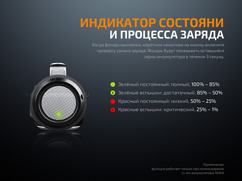 Фонарь Fenix LD15R (XP-G3, ANSI 500 лм, CR123A/16340)