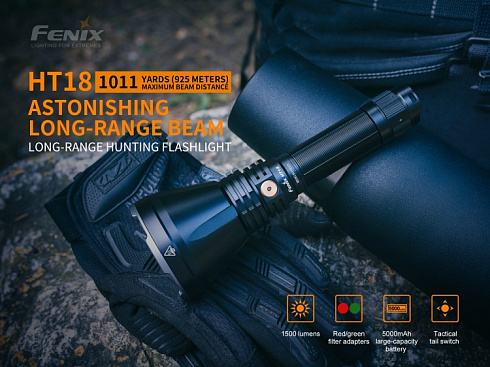 Фонарь Fenix HT18 (XHP35 HI, 1500 lm, 21700/18650)
