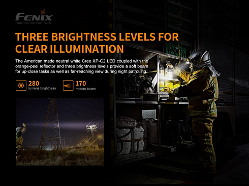 Фонарь Fenix WF30RE + подарок Fenix AOT-M (XP-G2, ANSI 280 лм, 21700)