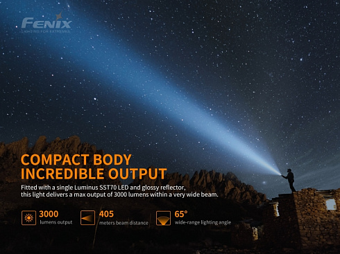 Фонарь Fenix PD40R V2.0 + подарок Fenix AOT-M (LUMINUS SST 70, ANSI 3000 лм, 21700)