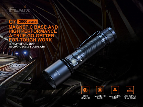Фонарь Fenix C7 (SST70, ANSI 3000 lm, 21700)