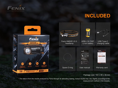 Фонарь Fenix HM50R V2.0 (XP-G S4, ANSI 700 лм, 16340)