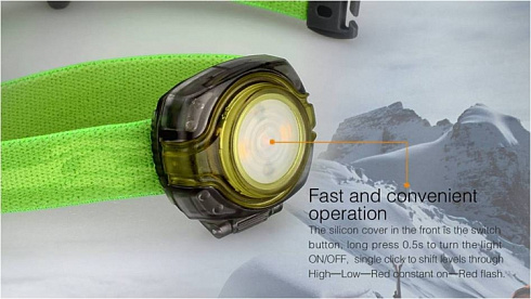 Фонарь Fenix HL05 Красный (White/Red LEDs, ANSI 8 лм, CR2032) 