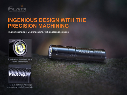 Фонарь Fenix E01 V2.0 Черный (XP-G2 S3, 100 лм, AAA)