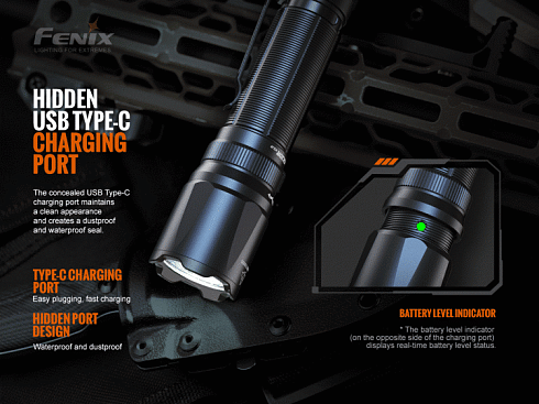 Фонарь Fenix TK20R V2.0 + сигнальный жезл AOT-M (SFT70, ANSI 3000 лм, 21700)