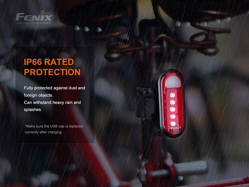 Велофонарь задний Fenix BC05R V2.0 (5 Red LEDs, 15 лм, Li-Po 400 мАч)
