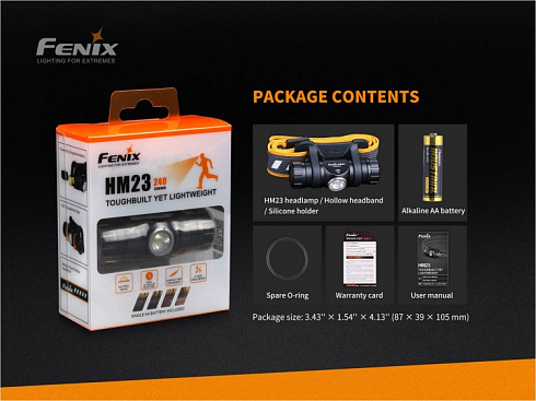 Фонарь Fenix HM23 (CREE, ANSI 240 лм, AA)