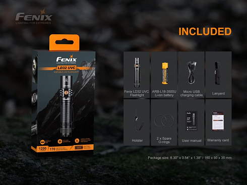 Фонарь Fenix LD32 UVC (XPH35, 1200 лм, 18650/CR123A)