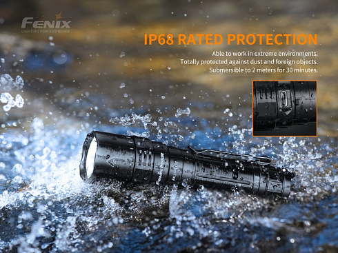 Фонарь Fenix PD40R V2.0 + подарок Fenix AOT-M (LUMINUS SST 70, ANSI 3000 лм, 21700)