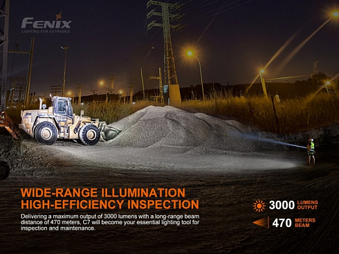 Фонарь Fenix C7 (SST70, ANSI 3000 lm, 21700)