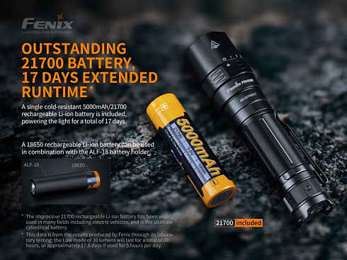 Фонарь Fenix PD40R V2.0 + подарок Fenix AOT-M (LUMINUS SST 70, ANSI 3000 лм, 21700)