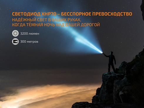 Фонарь Fenix TK35UE 2018 (XHP70 HI, ANSI 3200 лм, 18650)