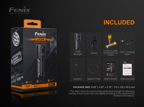 Фонарь Fenix LR35R (6 x LUMINUS SST40, 10000 лм, 21700)