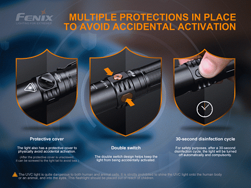 Фонарь Fenix LD32 UVC (XPH35, 1200 лм, 18650/CR123A)