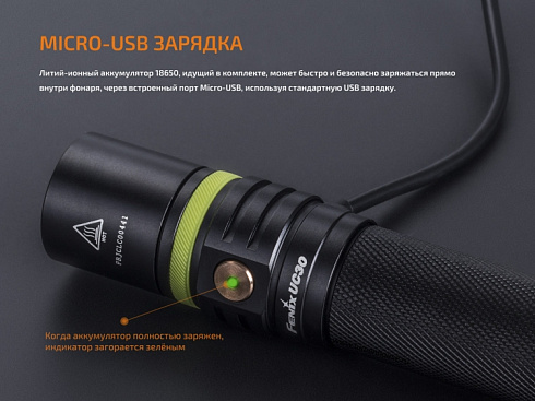 Фонарь Fenix UC30 2017 (XP-L HI V3, ANSI 1000 lm, 18650)