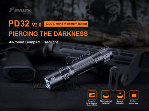 Фонарь Fenix PD32 V2.0 (CSLPM1.TG, 1200 лм, 18650)