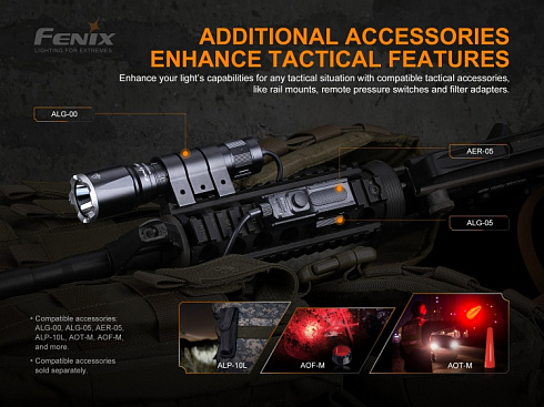 Фонарь Fenix TK16 V2.0 + подарок Fenix AOT-M (LUMINUS SST70, ANSI 3100 лм, 21700)