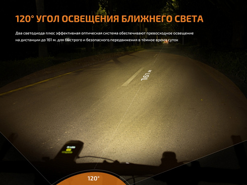 Велофара Fenix BC30R 2017 (2 х XM-L2 U2, 1800 лм, свой АКБ)