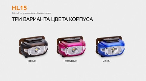 Фонарь Fenix HL15 Черный (XP-G R5, 200 лм, AAA)