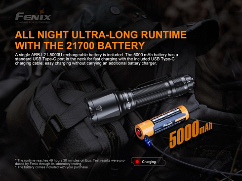 Фонарь Fenix TK22 TAC (SFT70, 2800 lm, 21700)