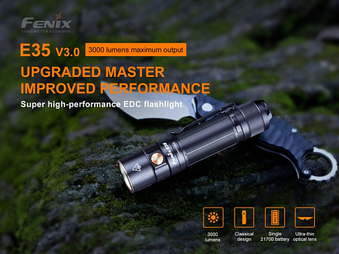 Фонарь Fenix E35 V3.0 (LUMINUS SST70, 3000 лм, 21700)