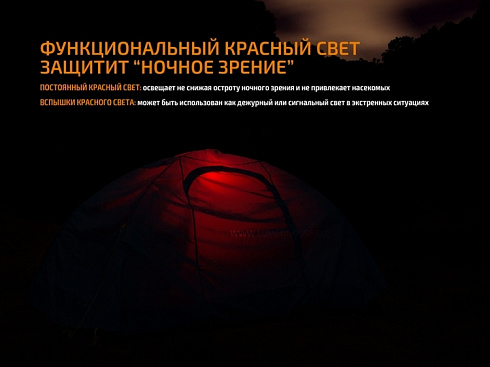 Фонарь Fenix CL23 Красный (300 лм, AA)