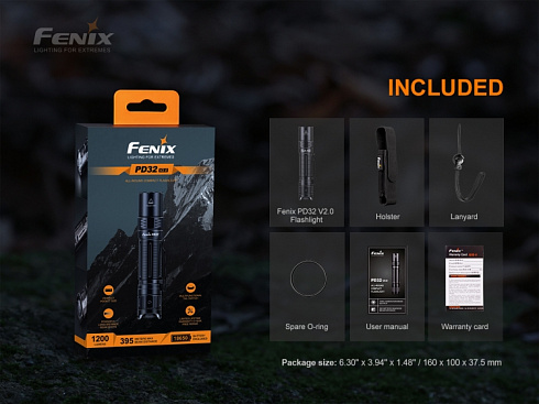 Фонарь Fenix PD32 V2.0 (CSLPM1.TG, 1200 лм, 18650)