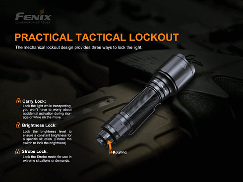 Фонарь Fenix TK22 TAC (SFT70, 2800 lm, 21700)