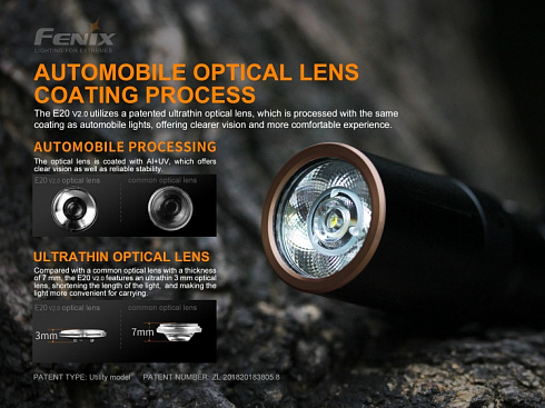 Фонарь Fenix E20 V2.0 (LUMINUS SST7, ANSI 350 лм, 2xAA)