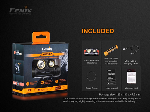 Фонарь Fenix HM65R-T (LUMINUS SST40, ANSI 1700 лм, 18650/CR123A)
