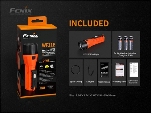 Фонарь Fenix WF11E + спортивная сумка-рюкзак (XP-G2 NW, 200 лм, AA)