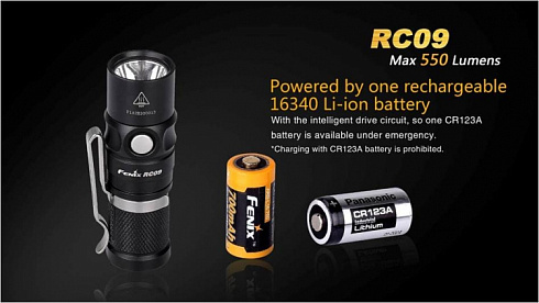 Фонарь Fenix RC09 (XM-L2, ANSI 550 lm, 16340/CR123A)