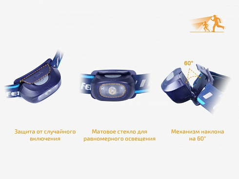 Фонарь Fenix HL16 Фиолетовый (XP-E2 R3, 70 лм, АА)