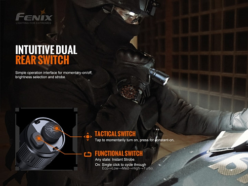 Фонарь Fenix TK20R V2.0 + сигнальный жезл AOT-M (SFT70, ANSI 3000 лм, 21700)
