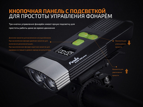 Велофара Fenix BC30R 2017 (2 х XM-L2 U2, 1800 лм, свой АКБ)