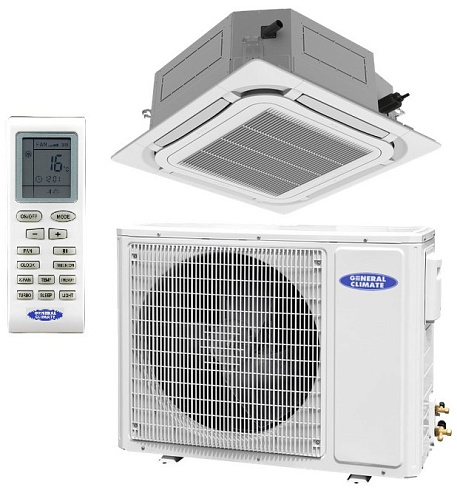 Кассетный кондиционер General Climate GC-4C24HRF / GU-U24HF